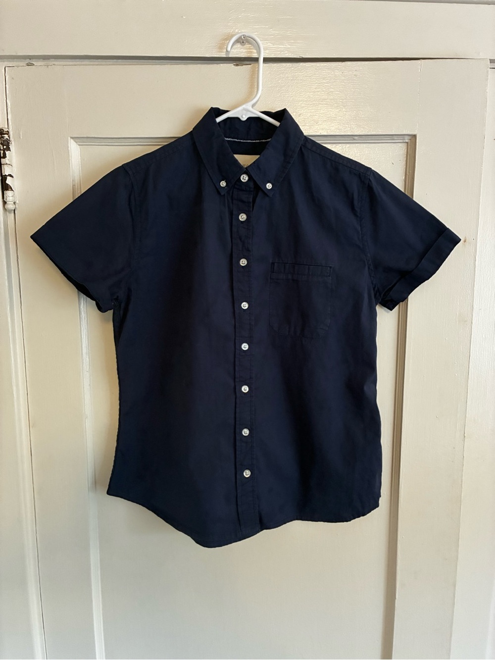 Wildfang Navy Short Sleeve Button-Down Shirt
